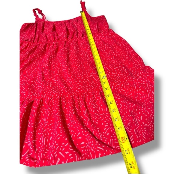 Banana Republic Casual Sleeveless Tiered Flowy Red Mini Dress with Ruffle Straps - Picture 10 of 16